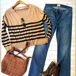 Mango vneck knit sweater